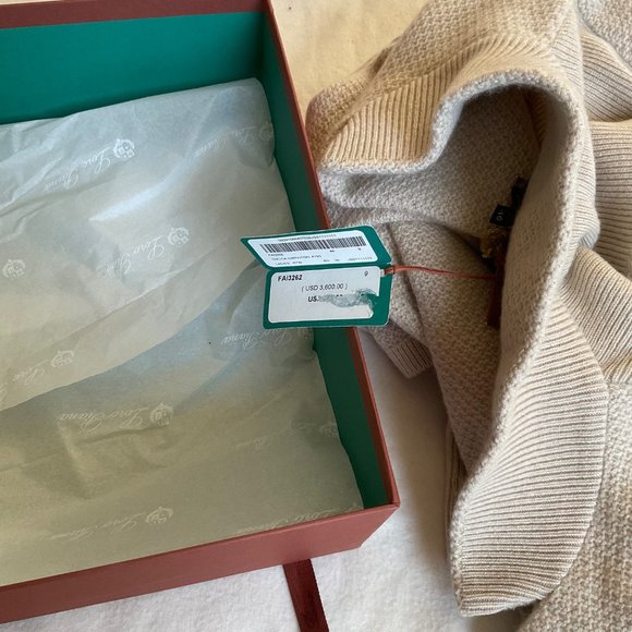 NWT Loro Piana Italy women Beige baby Cashmere Cardigan jacket BLAZER IT46bust38 - Picture 7 of 10